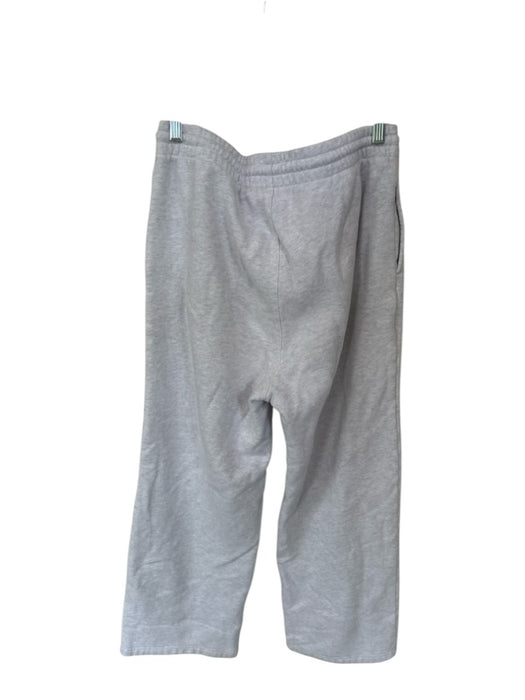 Aritzia Size M Light Gray Cotton Drawstring Heathered Wide Leg Athletic Pants Light Gray / M
