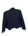 Zara Size S Navy Viscose Blend Shoulder Pads Double Breast Cropped Blazer Jacket Navy / S