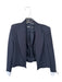 Zara Size S Navy Viscose Blend Shoulder Pads Double Breast Cropped Blazer Jacket Navy / S