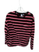 TNA Size M Black & Red Cotton Long Sleeve Striped Front Pocket Top Black & Red / M