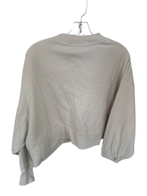 Nike Size XS Bone Cotton Blend Long Sleeve Snap buttons Cropped Athletic Jacket Bone / XS