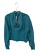 Lululemon Size XS/S Teal Cotton Blend Hood Half Zip Cropped Athletic Jacket Teal / XS/S