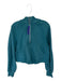 Lululemon Size XS/S Teal Cotton Blend Hood Half Zip Cropped Athletic Jacket Teal / XS/S