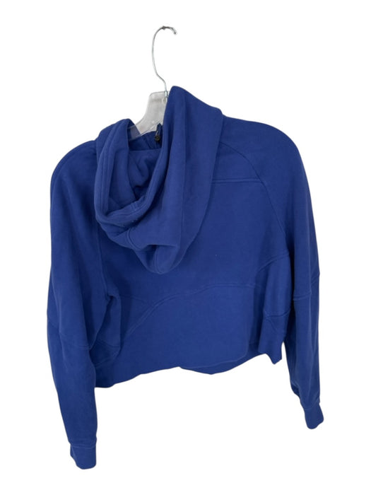 Lululemon Size XS/S Navy Cotton Blend Hood Half Zip Cropped Athletic Jacket Navy / XS/S