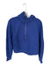 Lululemon Size XS/S Navy Cotton Blend Hood Half Zip Cropped Athletic Jacket Navy / XS/S