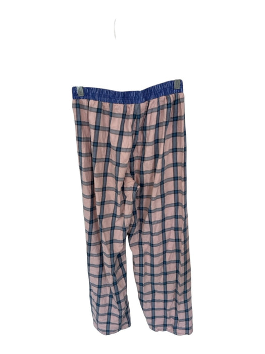 Hand Over Size M Pink & blue Cotton Elastic Waist Plaid Lounge Pants Pink & blue / M