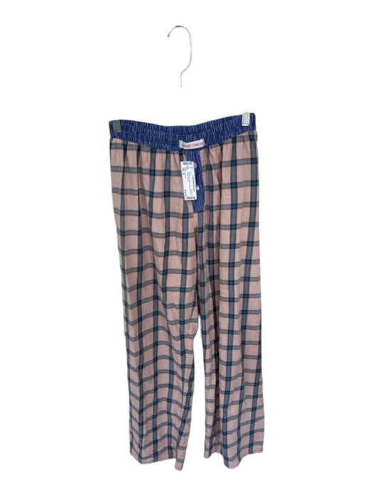 Hand Over Size M Pink & blue Cotton Elastic Waist Plaid Lounge Pants Pink & blue / M