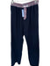 Hand Over Size Est M Navy & Red Cotton Elastic Waist Checkered Detail Pants Navy & Red / Est M