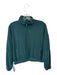 Alo Size Est M Teal Green Fleece Lined Half Zip Athletic Jacket Teal Green / Est M