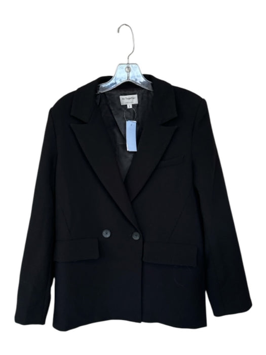 by Together Size S Black Polyester Long Sleeve Double Breast Blazer Jacket Black / S