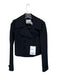 Zara Size M Black Polyester Blend Double Breast Cropped Jacket Black / M