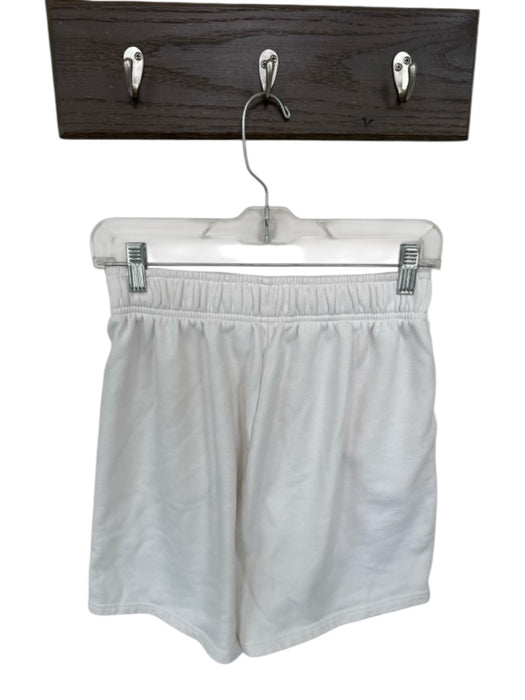 Alo Size XS White Cotton Blend High Waist Drawstring Bermuda Athletic Shorts White / XS
