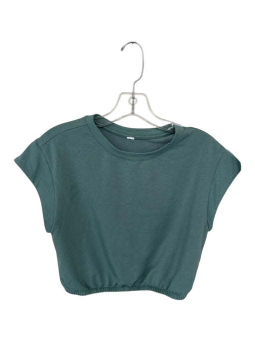 Alo Size Est M Sage green Cap Sleeve Elastic Waist Athletic Top Sage green / Est M