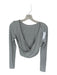 Alo Size Est S Gray Long Sleeve Crossover Cropped Athletic Top Gray / Est S