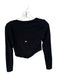 Alo Size M Black Built in bra Long Sleeve Square Neck Athletic Top Black / M