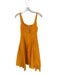 Zara Size M Orange Cotton Sleeveless Stitching Front Pockets Maxi Dress Orange / M