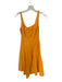 Zara Size M Orange Cotton Sleeveless Stitching Front Pockets Maxi Dress Orange / M