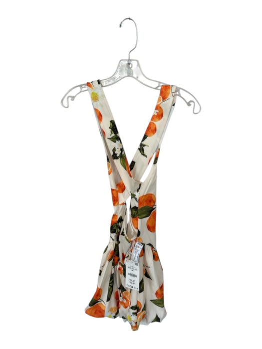 Zara Size M Orange & Green Polyester Sleeveless Oranges Bubble Hem Dress Orange & Green / M