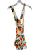 Zara Size M Orange & Green Polyester Sleeveless Oranges Bubble Hem Dress Orange & Green / M