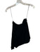 FP Beach Size S Black Cotton Built in bra Waffle Strapless Asymetric Hemline Top Black / S