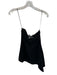 FP Beach Size S Black Cotton Built in bra Waffle Strapless Asymetric Hemline Top Black / S