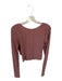 Alo Size Est S Mauve Long Sleeve Crossover Cropped Athletic Top Mauve / Est S