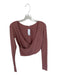 Alo Size Est S Mauve Long Sleeve Crossover Cropped Athletic Top Mauve / Est S