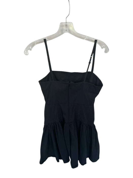 Abercrombie & Fitch Size S Black Cotton Blend Spaghetti Strap Bubble Hem Dress Black / S