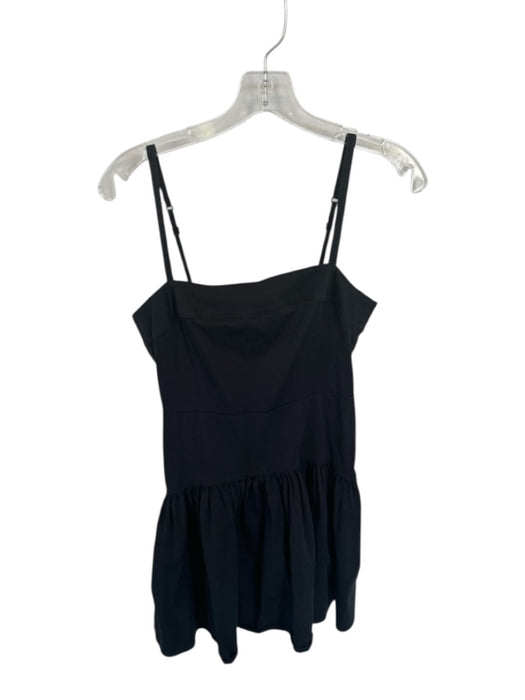 Abercrombie & Fitch Size S Black Cotton Blend Spaghetti Strap Bubble Hem Dress Black / S