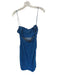 Zara Size M Blue & White Cotton Spaghetti Strap Gathered Side Maxi Dress Blue & White / M