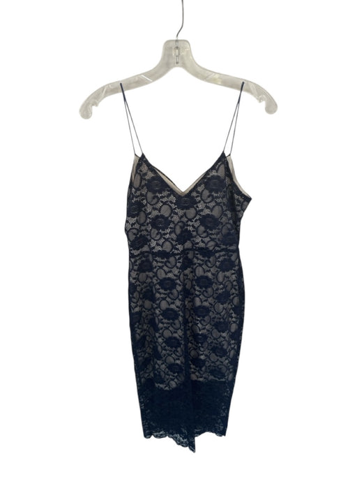 Asos Size 6 Navy Lace Spaghetti Strap Midi Dress Navy / 6