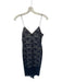 Asos Size 6 Navy Lace Spaghetti Strap Midi Dress Navy / 6