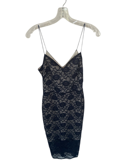 Asos Size 6 Navy Lace Spaghetti Strap Midi Dress Navy / 6