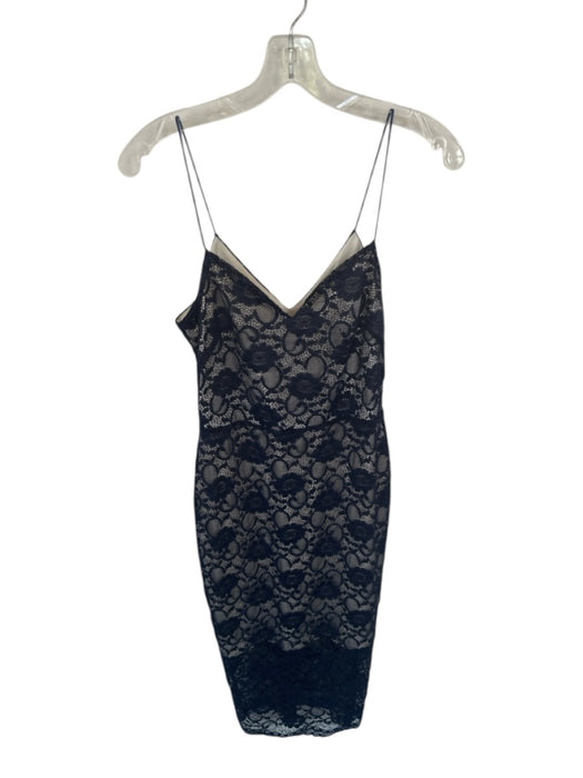 Asos Size 6 Navy Lace Spaghetti Strap Midi Dress Navy / 6