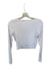 Alo Size Est M White Long Sleeve Ribbed Cropped Athletic Top White / Est M