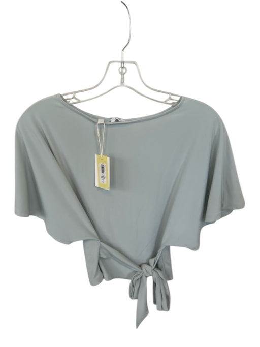 Wilfred Size S Sage green Polyester Short Sleeve Wrap Tie Cropped Top Sage green / S