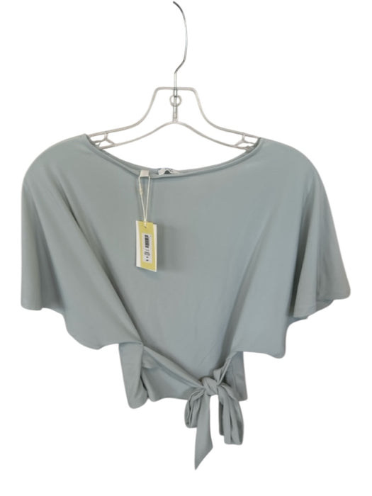Wilfred Size S Sage green Polyester Short Sleeve Wrap Tie Cropped Top Sage green / S