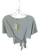 Wilfred Size S Sage green Polyester Short Sleeve Wrap Tie Cropped Top Sage green / S