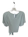 Wilfred Size S Sage green Polyester Short Sleeve Wrap Tie Cropped Top Sage green / S