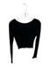 Alo Size Est S Black Long Sleeve Crossover Cropped Athletic Top Black / Est S