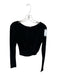 Alo Size Est S Black Long Sleeve Crossover Cropped Athletic Top Black / Est S