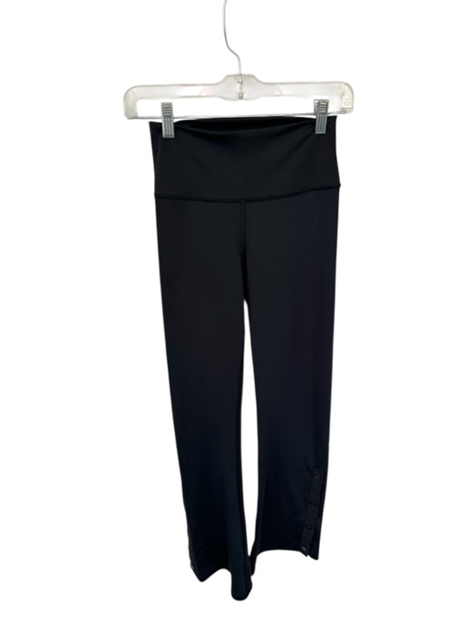 Alo Size M Black High Waist Flare Snap Buttons Athletic Pants Black / M
