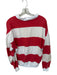 TNA Size M Red & White Cotton Long Sleeve Striped Collar Top Red & White / M