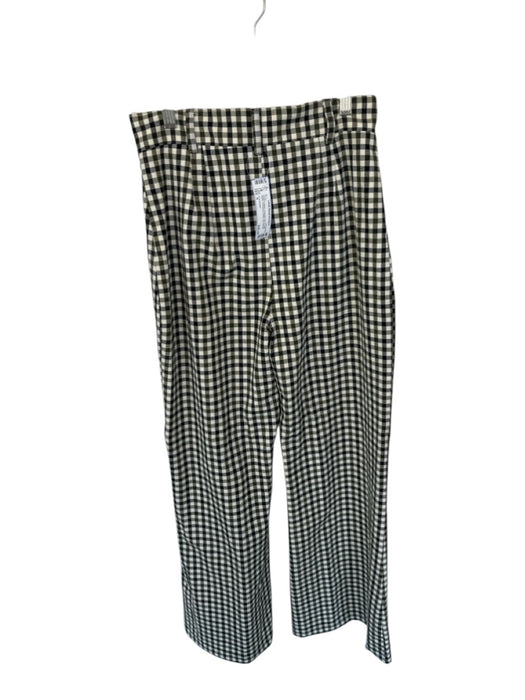 Free People Size 4 Green & Black Polyester Blend High Waist Checkered Pants Green & Black / 4