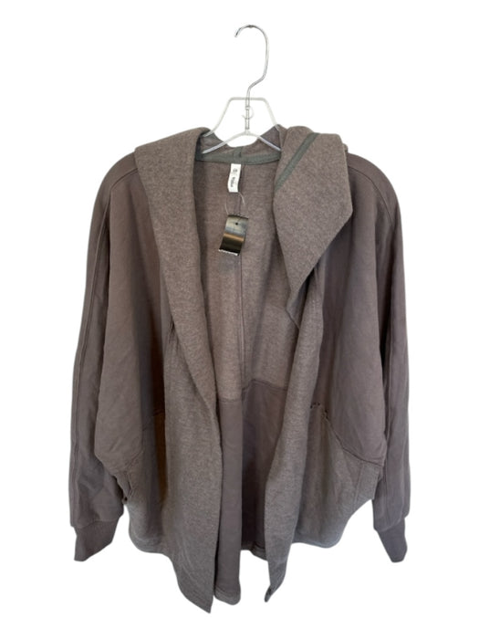 Wishlist Size S/M Taupe Cotton Blend Hood Open Front Jacket Taupe / S/M