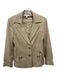 St John Sport Size S Beige Cotton & Viscose Blend Animal Print 2 button Jacket Beige / S