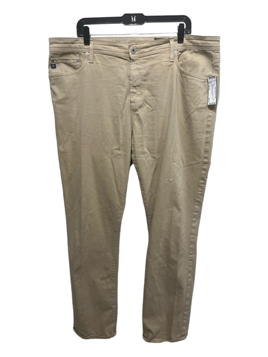 AG Size est 38 Light Beige Cotton Blend Solid Khakis Men's Pants est 38