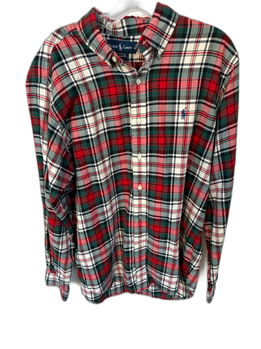 Polo Golf Size XL Red & White Cotton Striped Shirt Red & White / XL