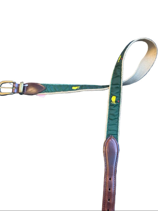 Masters Green Leather Detail Belt