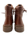 Coach Shoe Size 8.5 Like New Brown Leather Solid Zip Up Men's Shoes 8.5